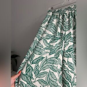 Pink lily leaf print wide leg pant summer pants fun print boho